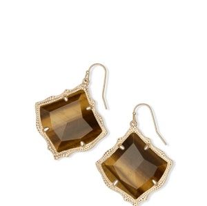 KENDRA SCOTT "KIRSTEN" TIGERS EYE EARRINGS NWT!
